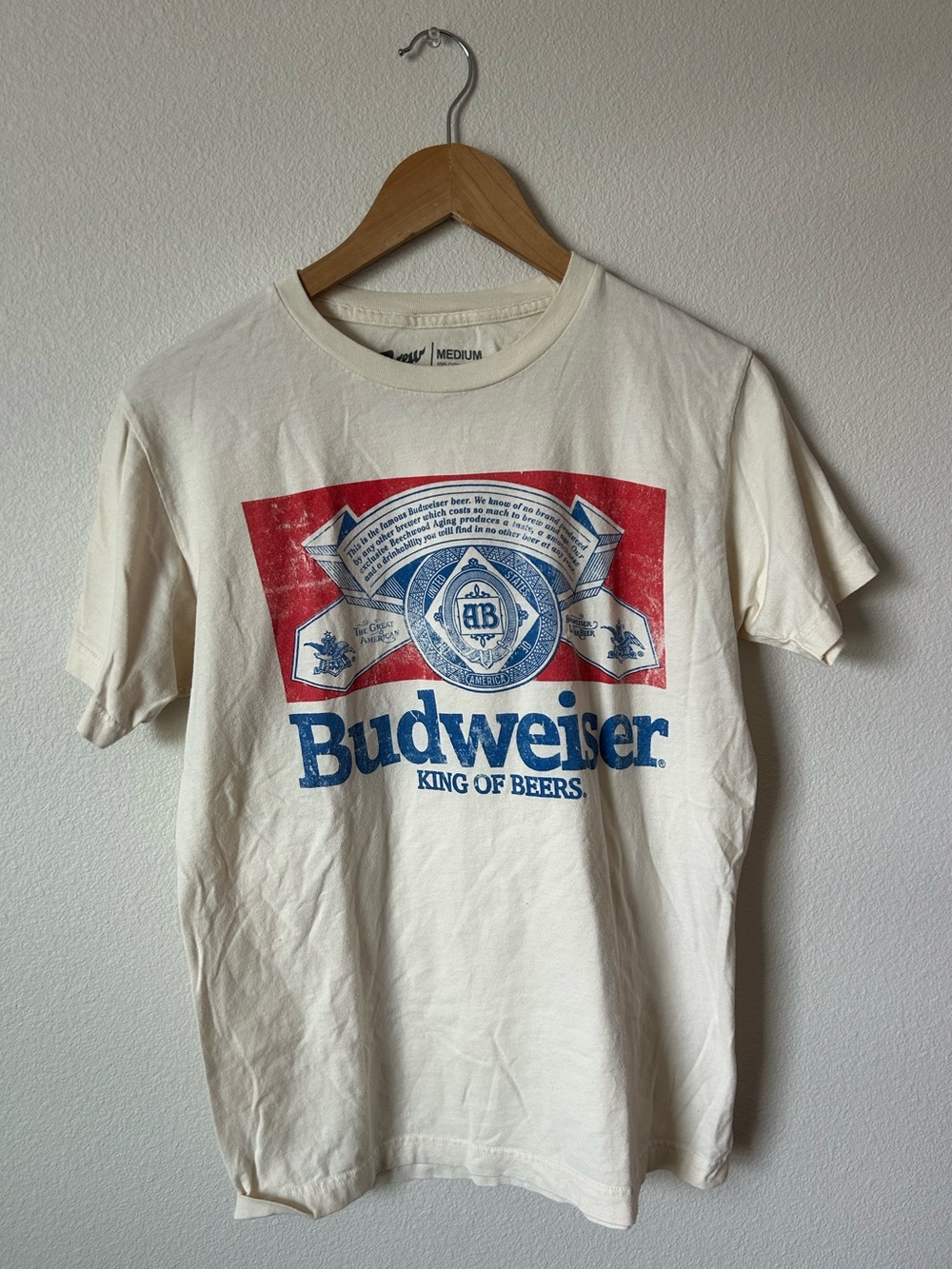 Budweiser Men's Cream Graphic Tee